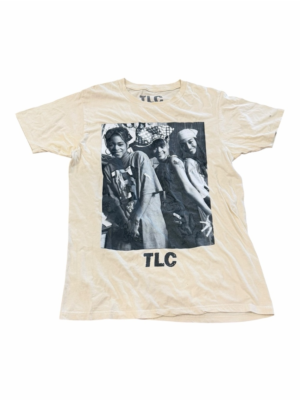 TLC Cream Band Member Cotton Logo Short Sleeve Tee M